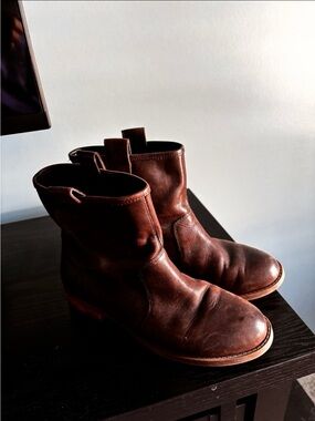 Sole Society Brown Leather Ankle Booties 7